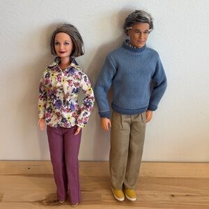 Vintage happy family Mattel Grandparents dolls